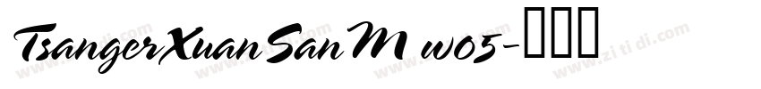 TsangerXuanSanM w05字体转换
